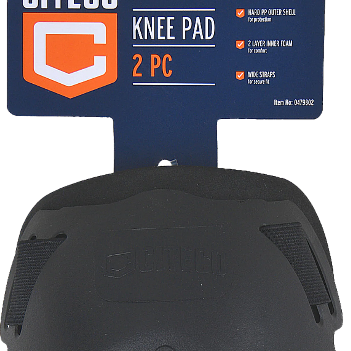 Citeco Hardshell Knee Pads 2 Pack - 20mm x 10mm x 20mm - Durable Support