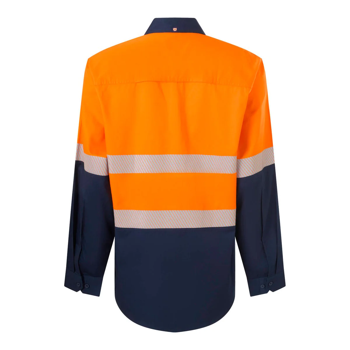 Citeco Hi Vis Long Sleeve Taped Shirt 3XL Orange Navy - UPF 50+ Sun Protection - Image 3