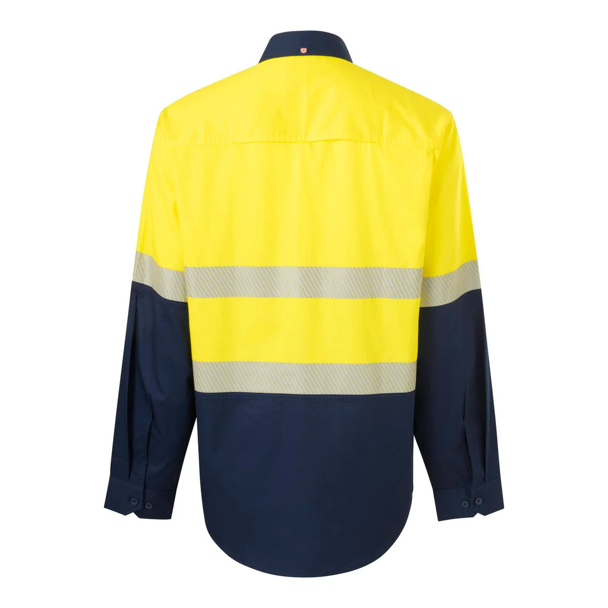 Citeco Hi Vis Taped Long Sleeve Shirt M Yellow Navy - Lightweight - Breathable - Image 3