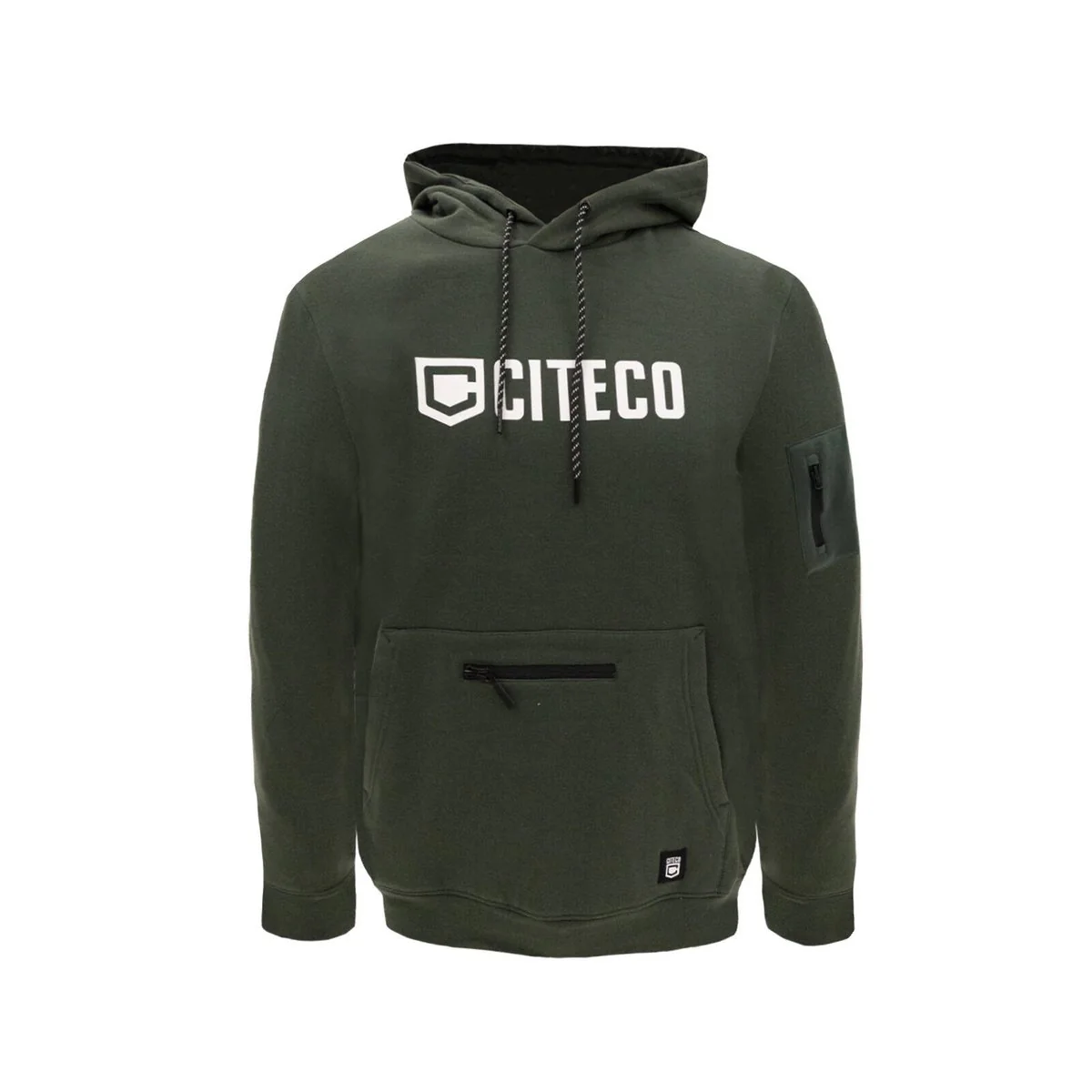 Citeco Khaki Hoodie Medium - Men's Work Hoodie - UPF 50+ Protection - Soft Fleece