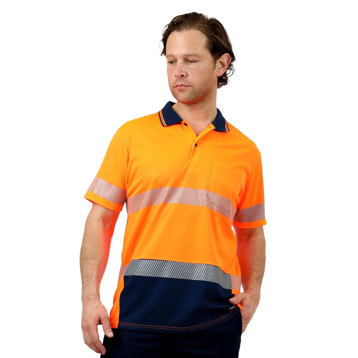 Citeco Orange Hi Vis Short Sleeve Polo 2XL - Lightweight - Breathable - Image 2