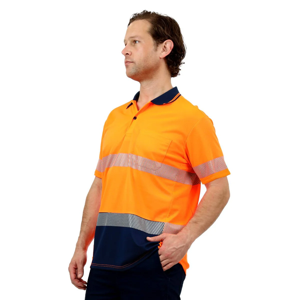 Citeco Orange Hi Vis Short Sleeve Polo 2XL - Lightweight - Breathable - Image 3