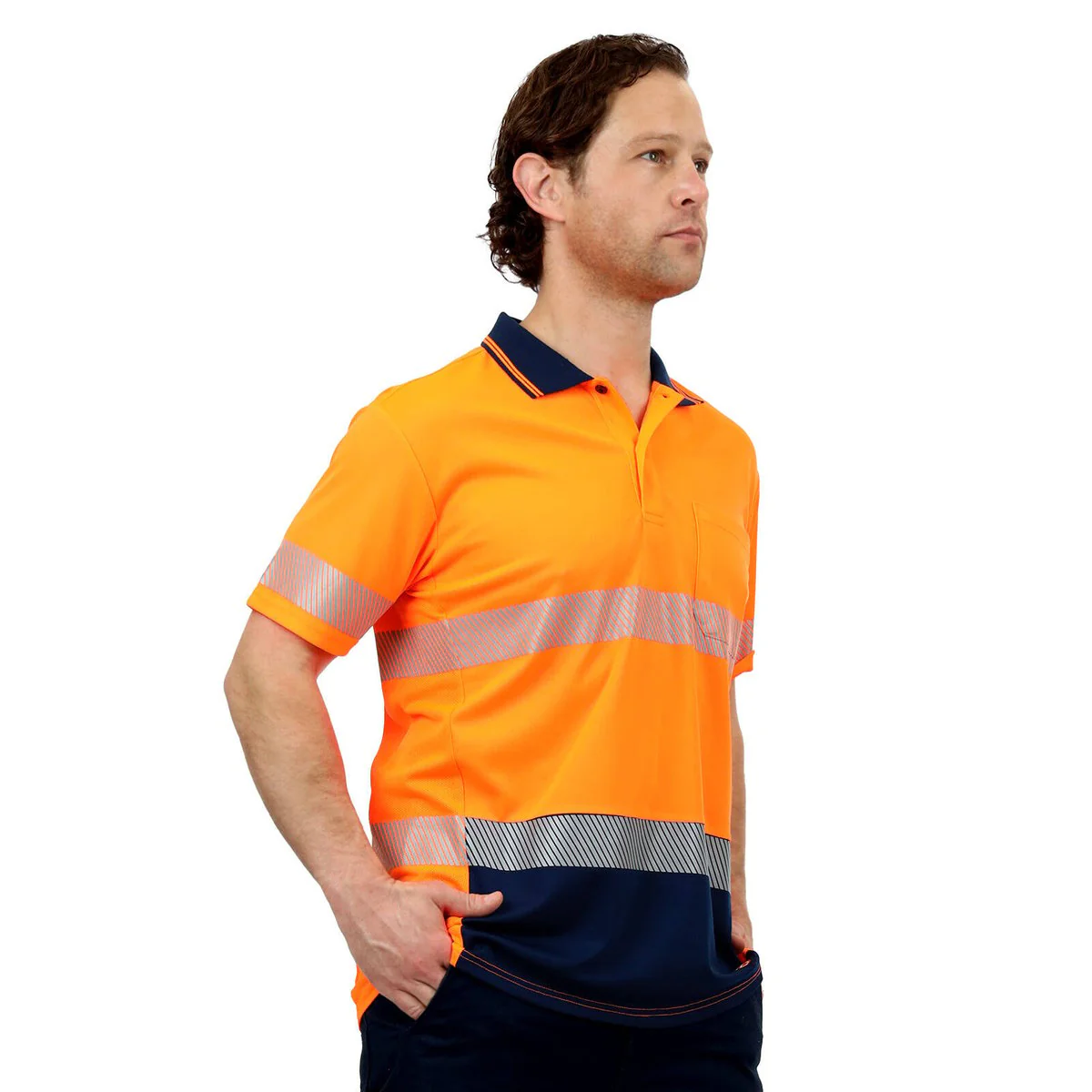 Citeco Orange Hi Vis Short Sleeve Polo 2XL - Lightweight - Breathable - Image 4