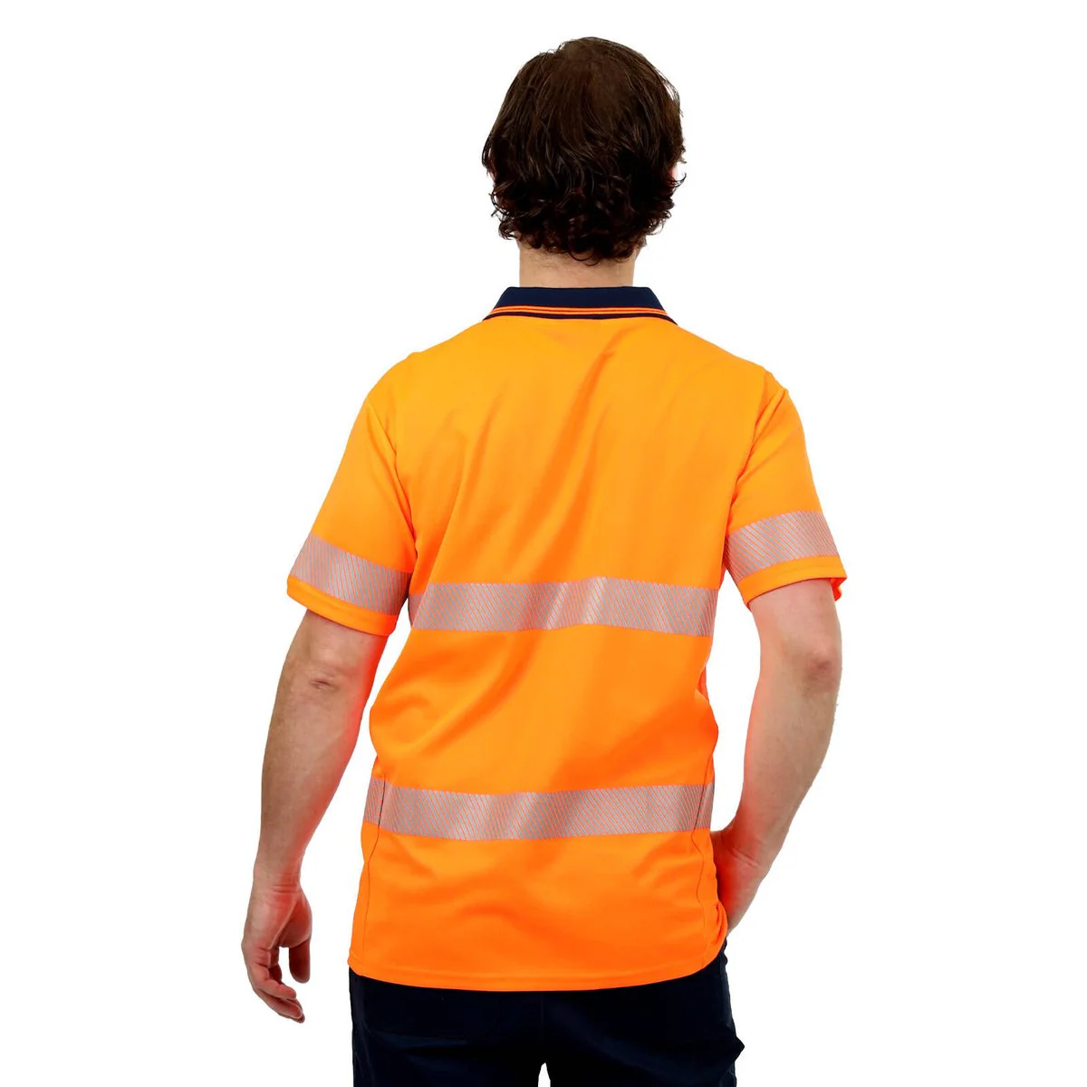 Citeco Orange Hi Vis Short Sleeve Polo Large - Lightweight - Breathable - Reflective - Image 5