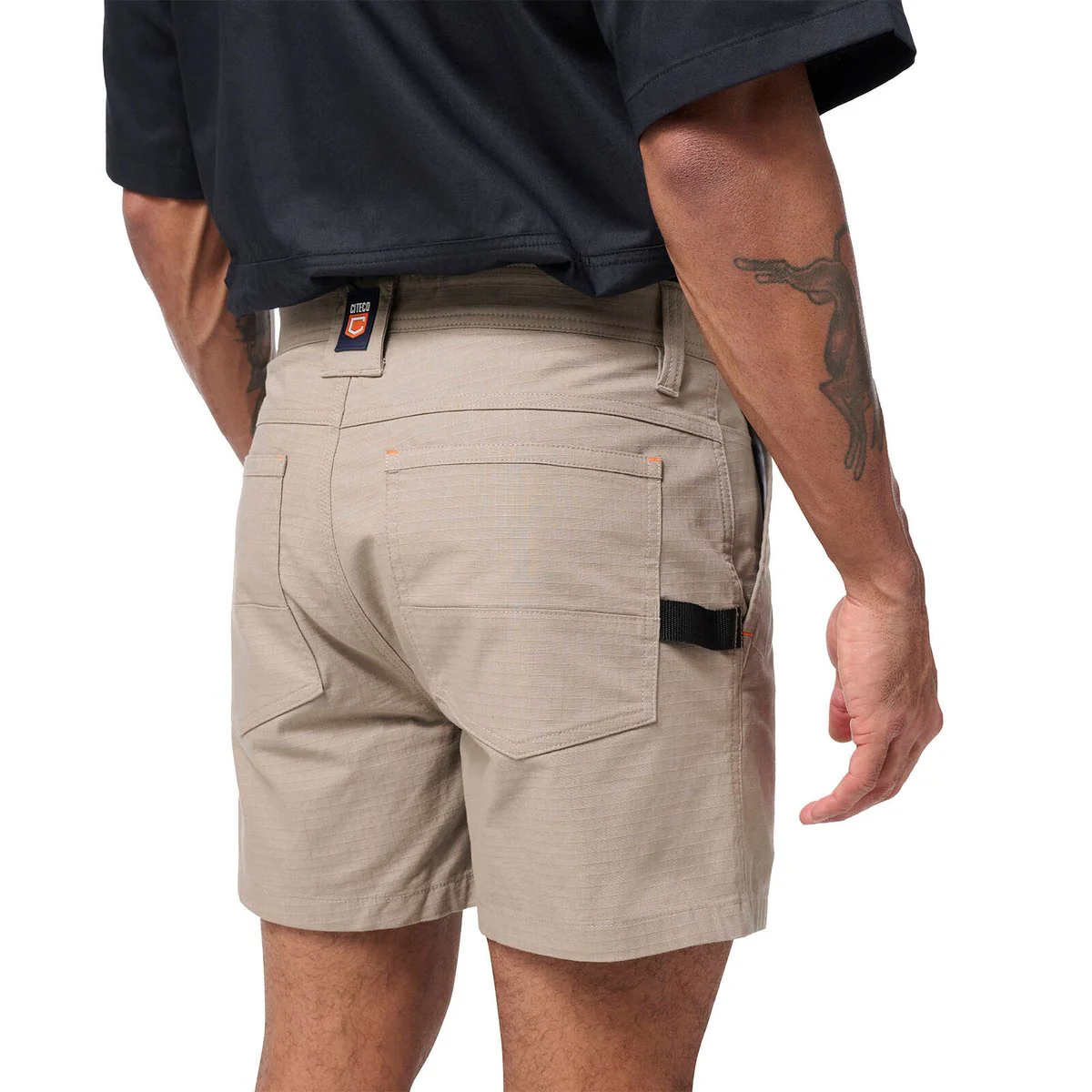 Citeco Size 102R Khaki Short Shorts Ripstop - Lightweight - UPF 50+ - Image 5