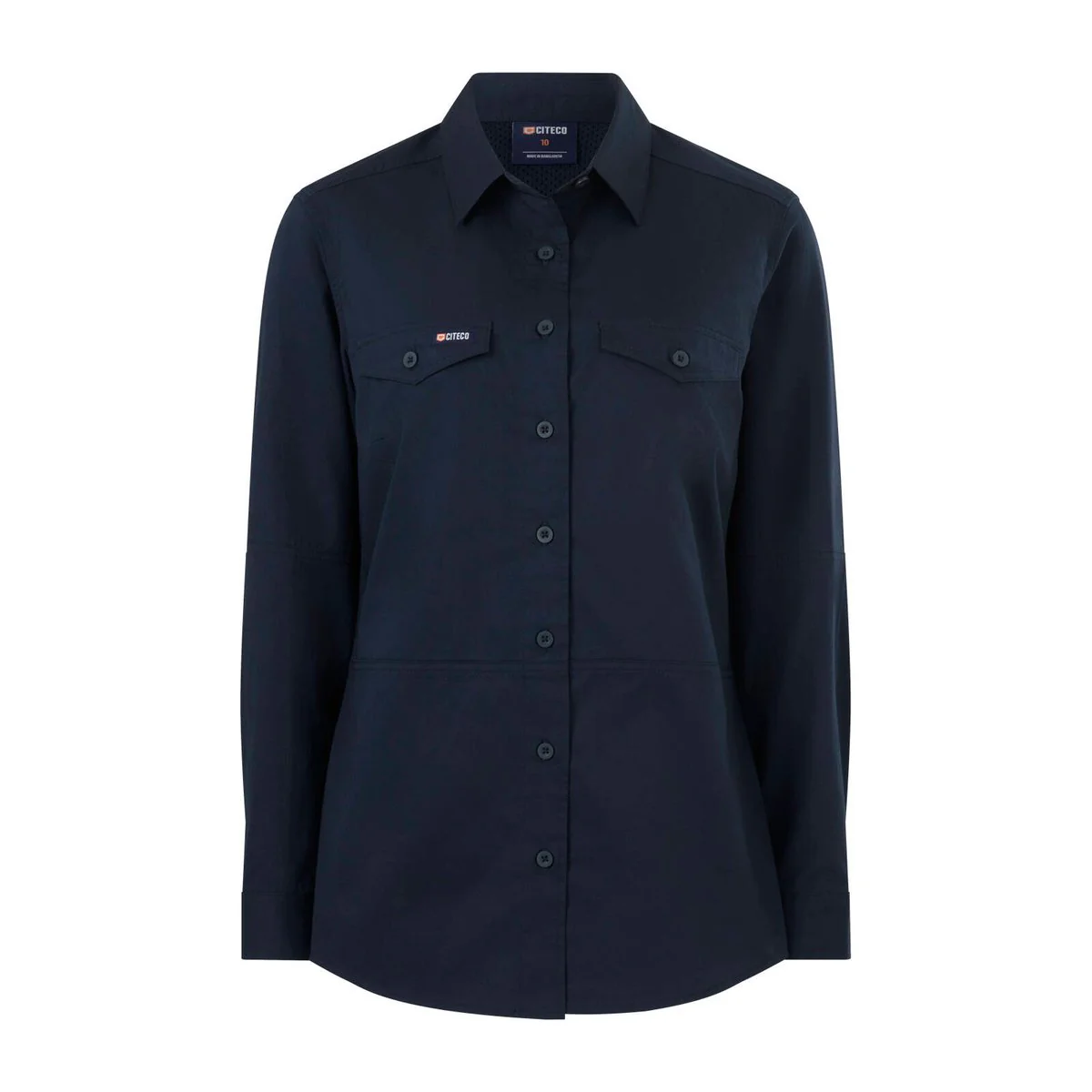 Citeco Size 16 Long Sleeve Shirt - Navy - Lightweight Cotton - UPF 50+