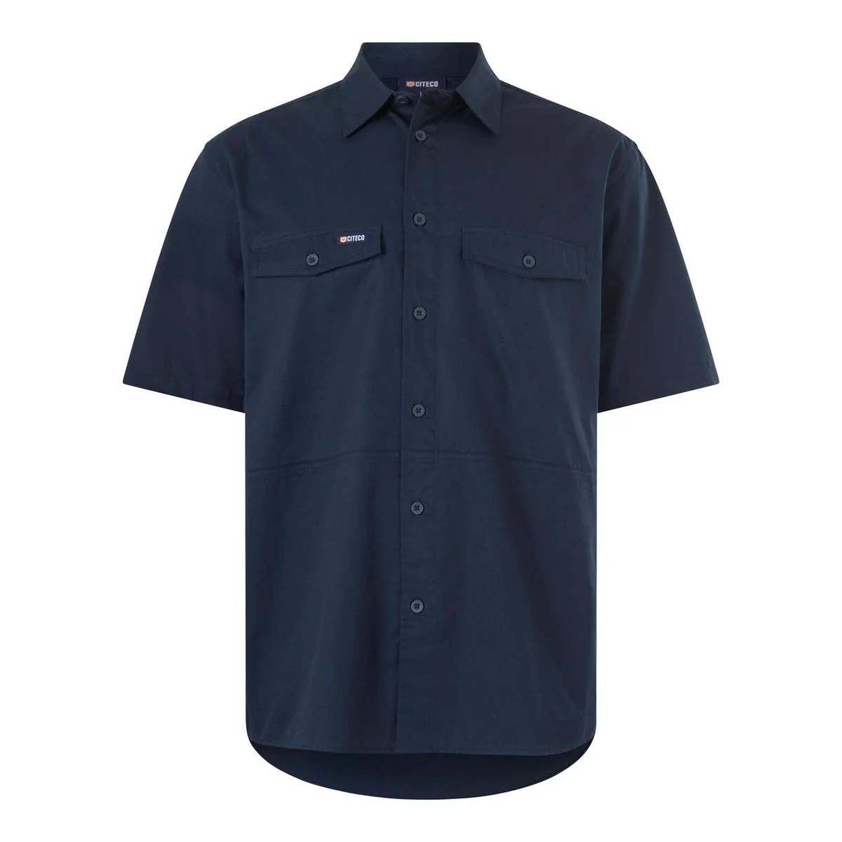 Citeco Size S Navy Short Sleeve Shirt - Lightweight Cotton - UPF 50+ Protection - Ventilation Zones