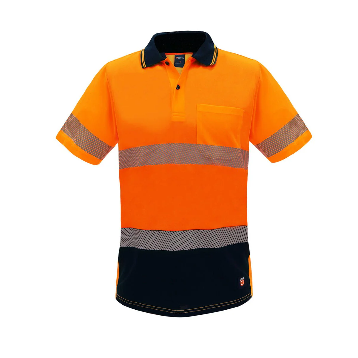Citeco Womens Hi Vis Short Sleeve Polo 16 - Orange - Reflective - Breathable