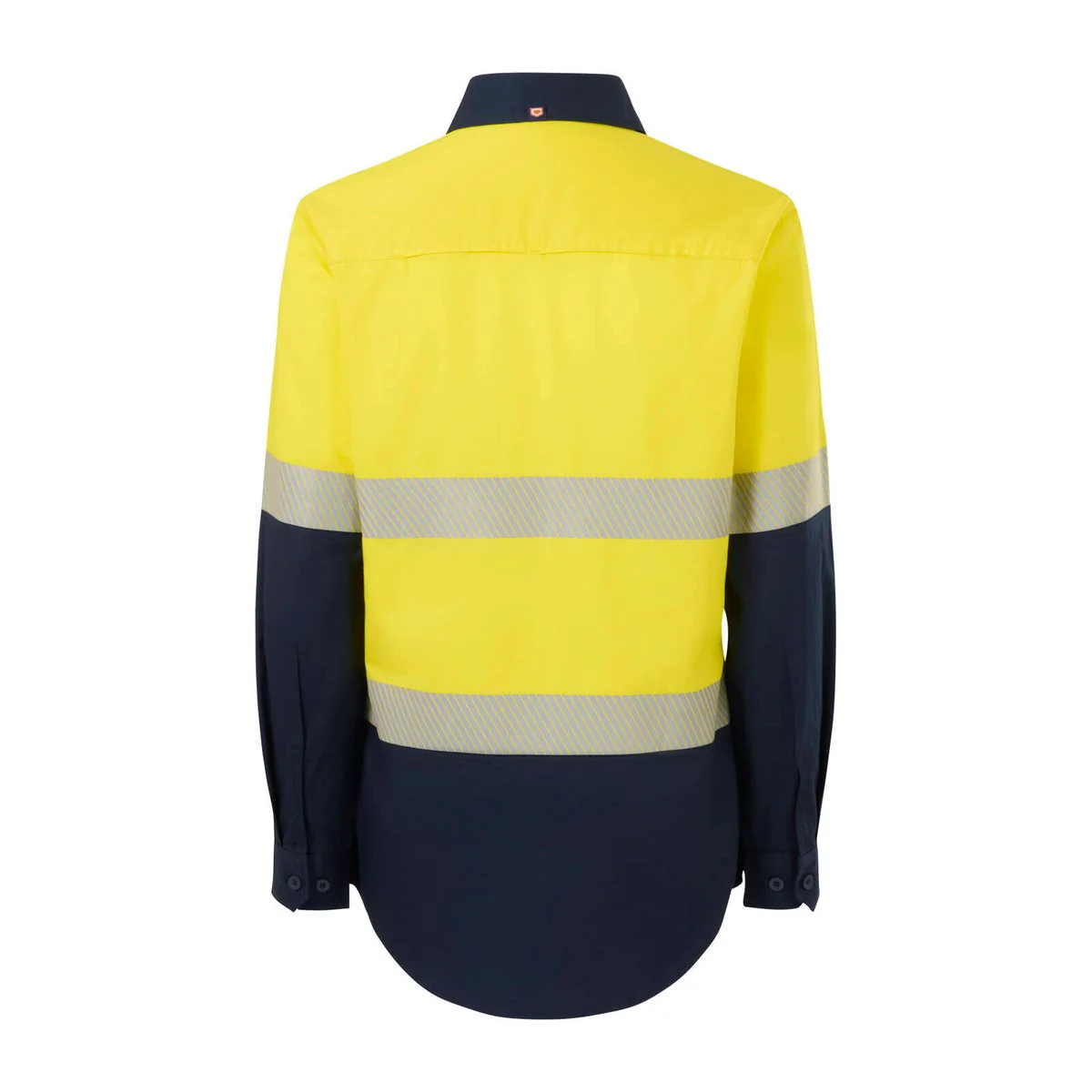 Citeco Womens Long Sleeve Shirt Size 10 - Yellow Navy - Hi Vis - UPF 50+ - Image 3