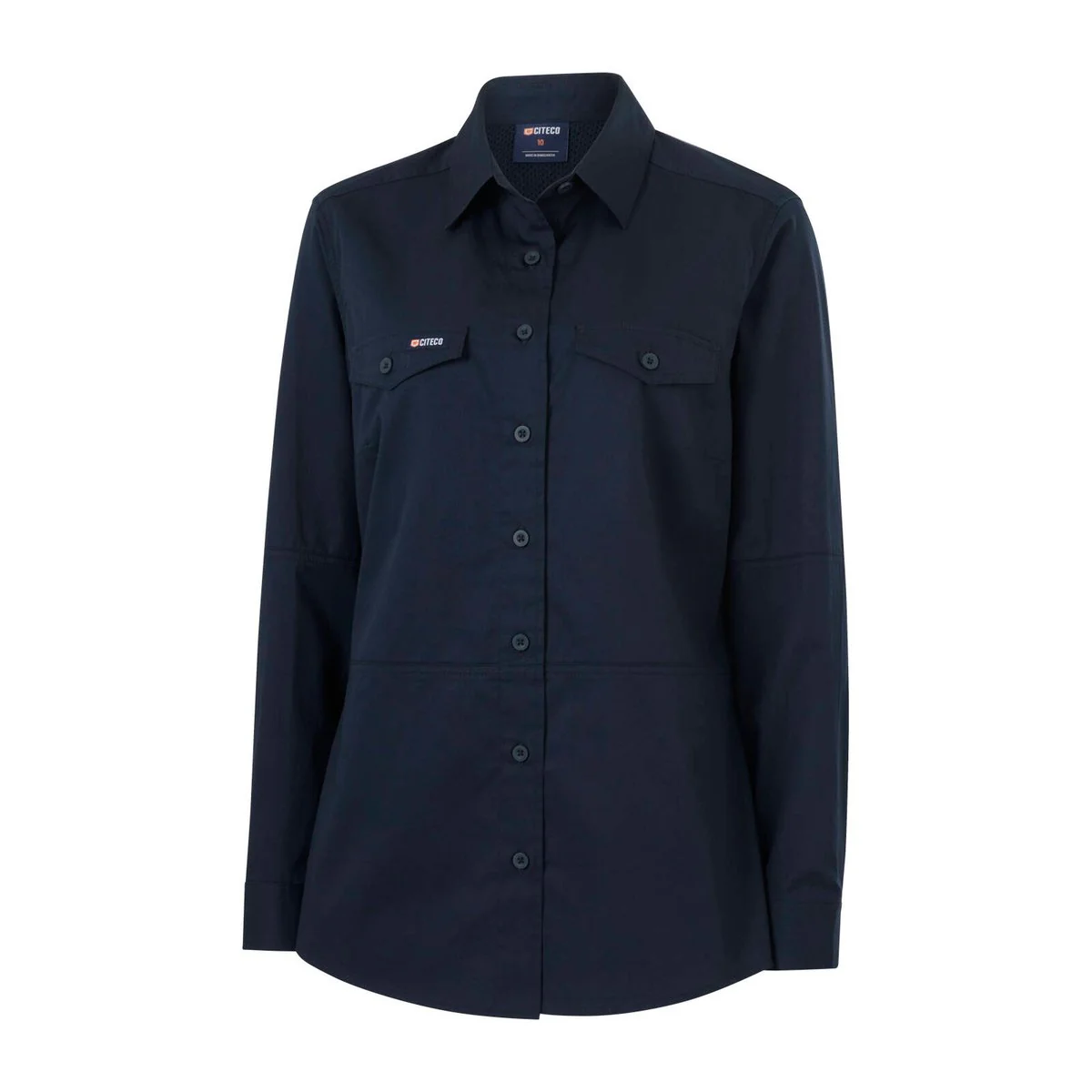 Citeco Womens Long Sleeve Shirt Size 12 - Navy - UPF 50+ Sun Protection - Image 2