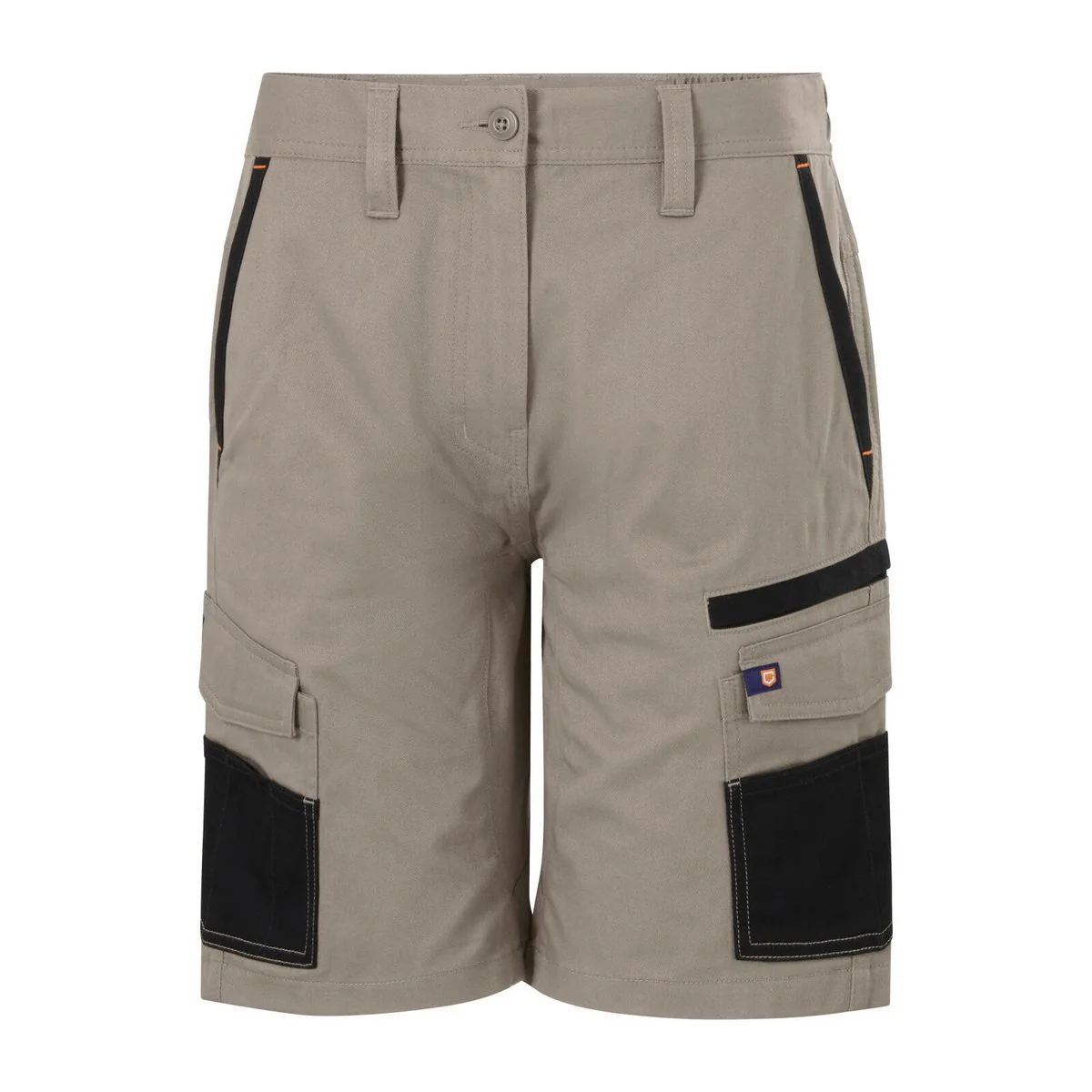 Citeco Womens Mid Shorts Size 12 - Khaki - Cotton Stretch - UPF 50+ - Image 2