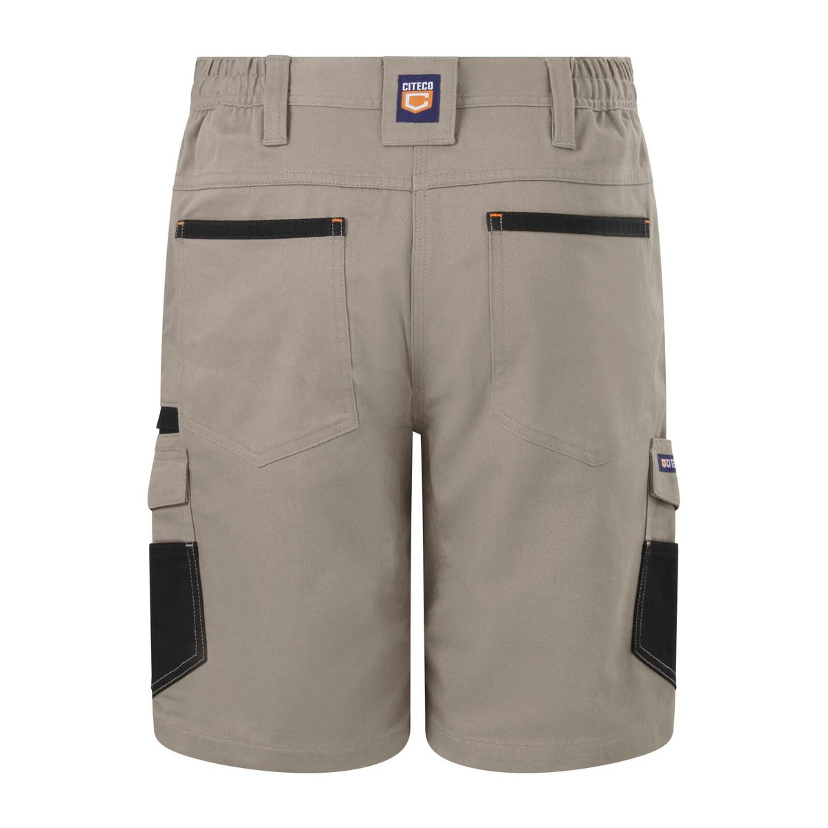 Citeco Womens Mid Shorts Size 12 - Khaki - Cotton Stretch - UPF 50+ - Image 3