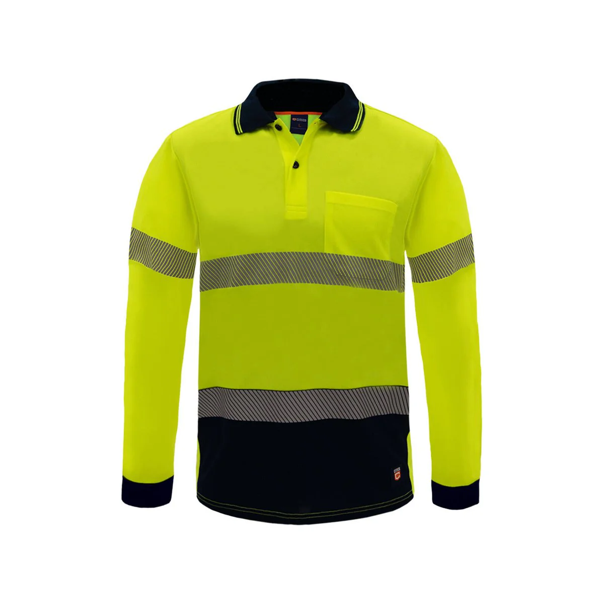 Citeco Yellow Hi Vis Long Sleeve Polo Medium - Reflective - Lightweight - Breathable