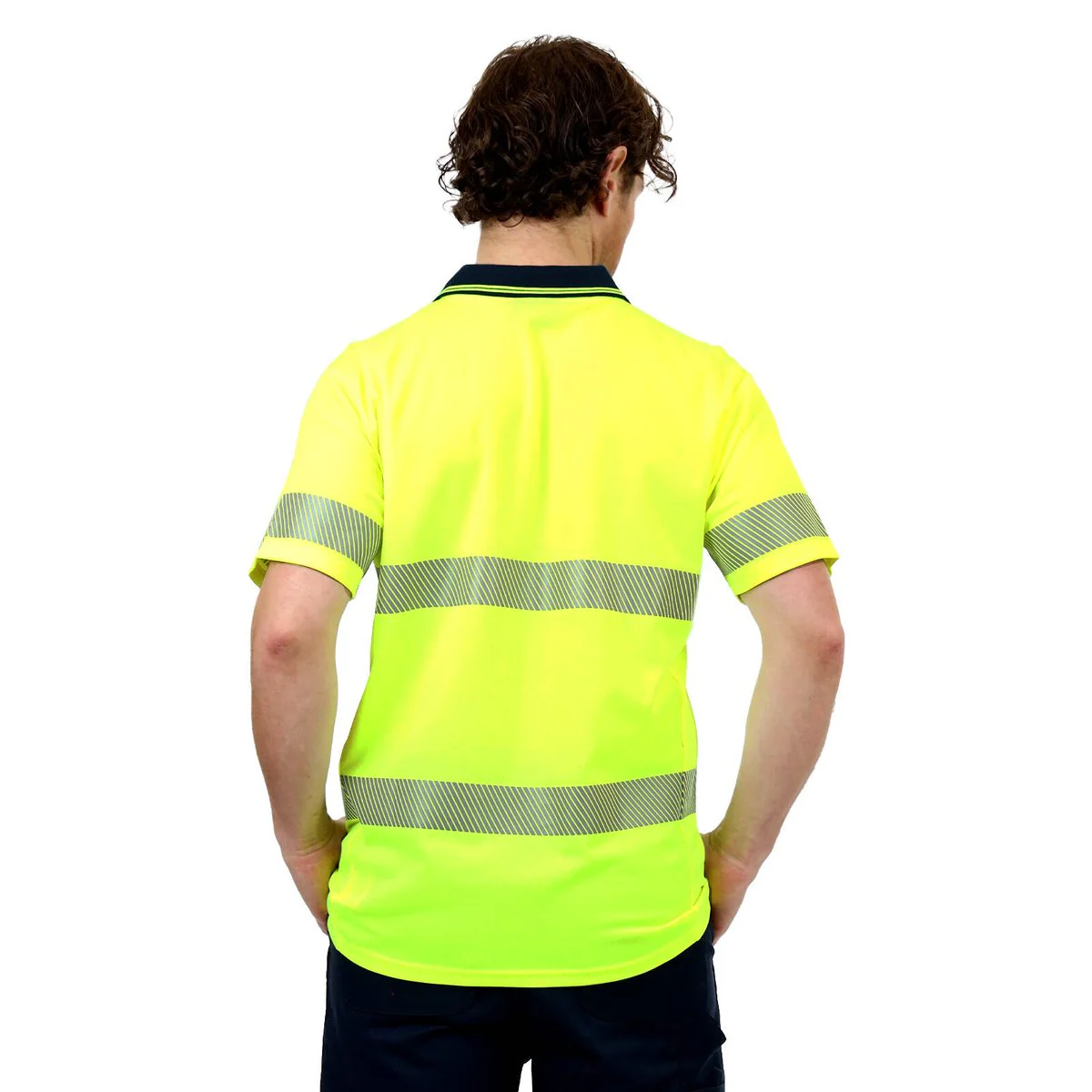 Citeco Yellow Hi Vis Short Sleeve Polo Medium - Reflective Tape - Breathable - Image 5