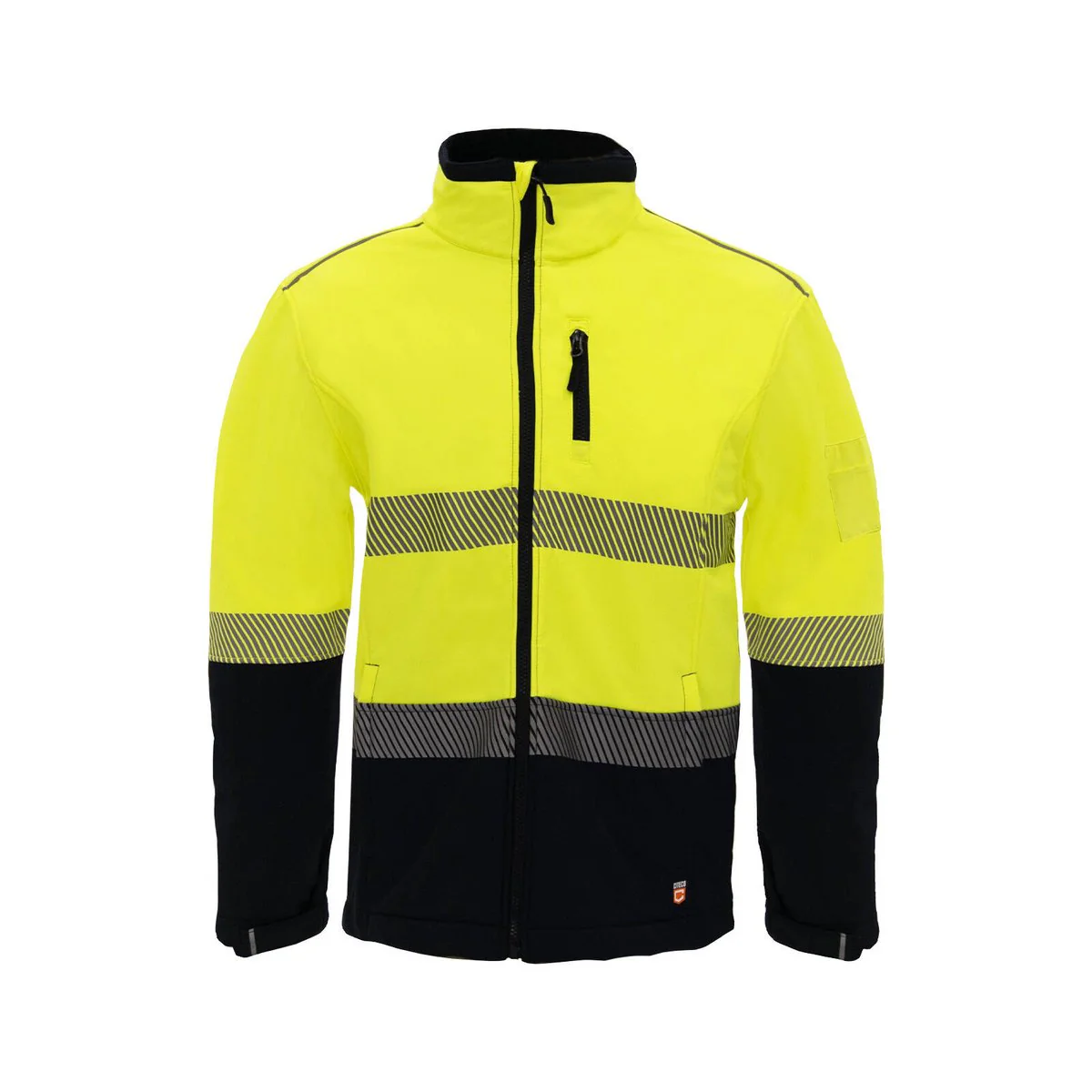 Citeco Yellow Hi Vis Soft Shell Jacket Small - UPF 50+ - Fleece Lined - Image 2