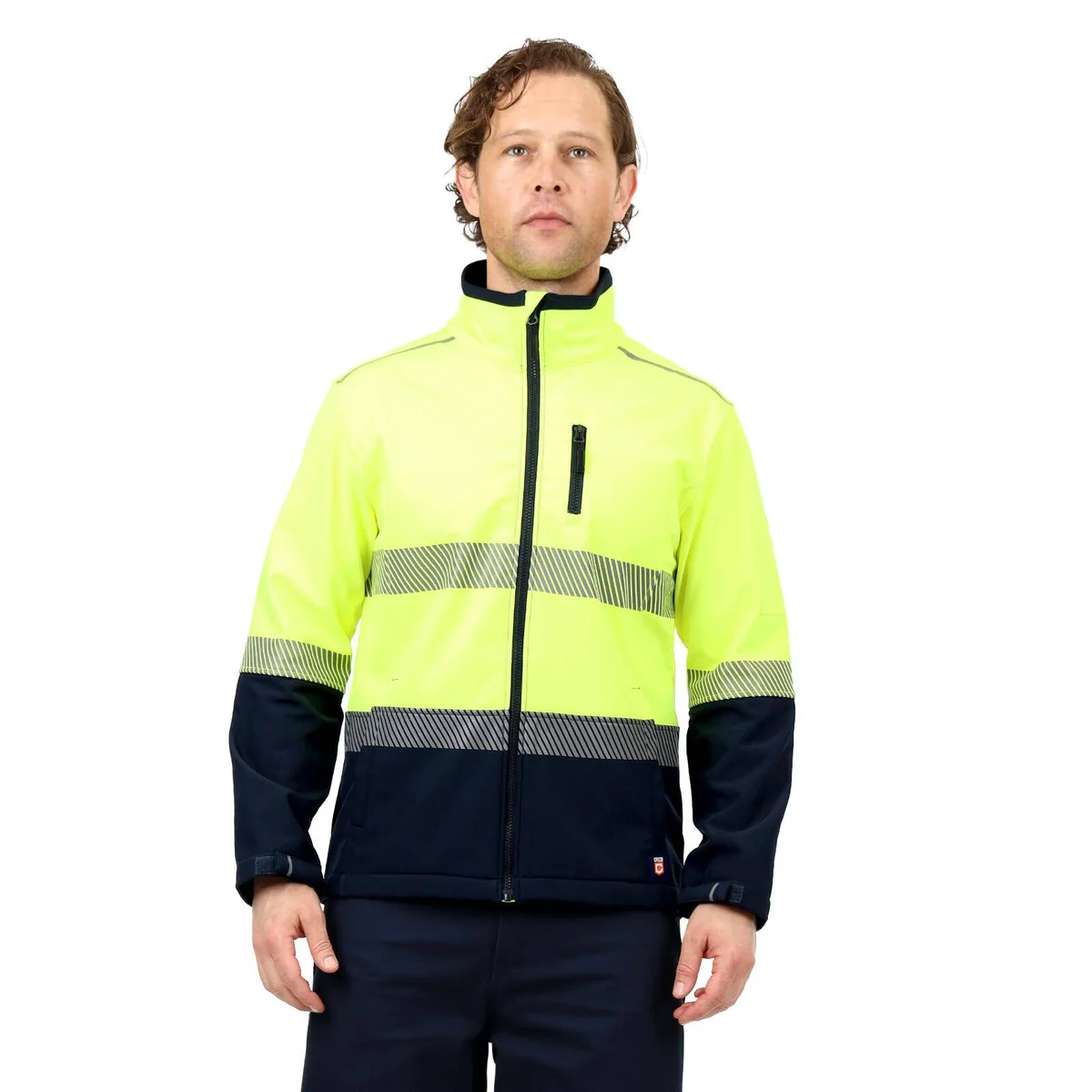 Citeco Yellow Hi Vis Soft Shell Jacket Small - UPF 50+ - Fleece Lined - Image 4
