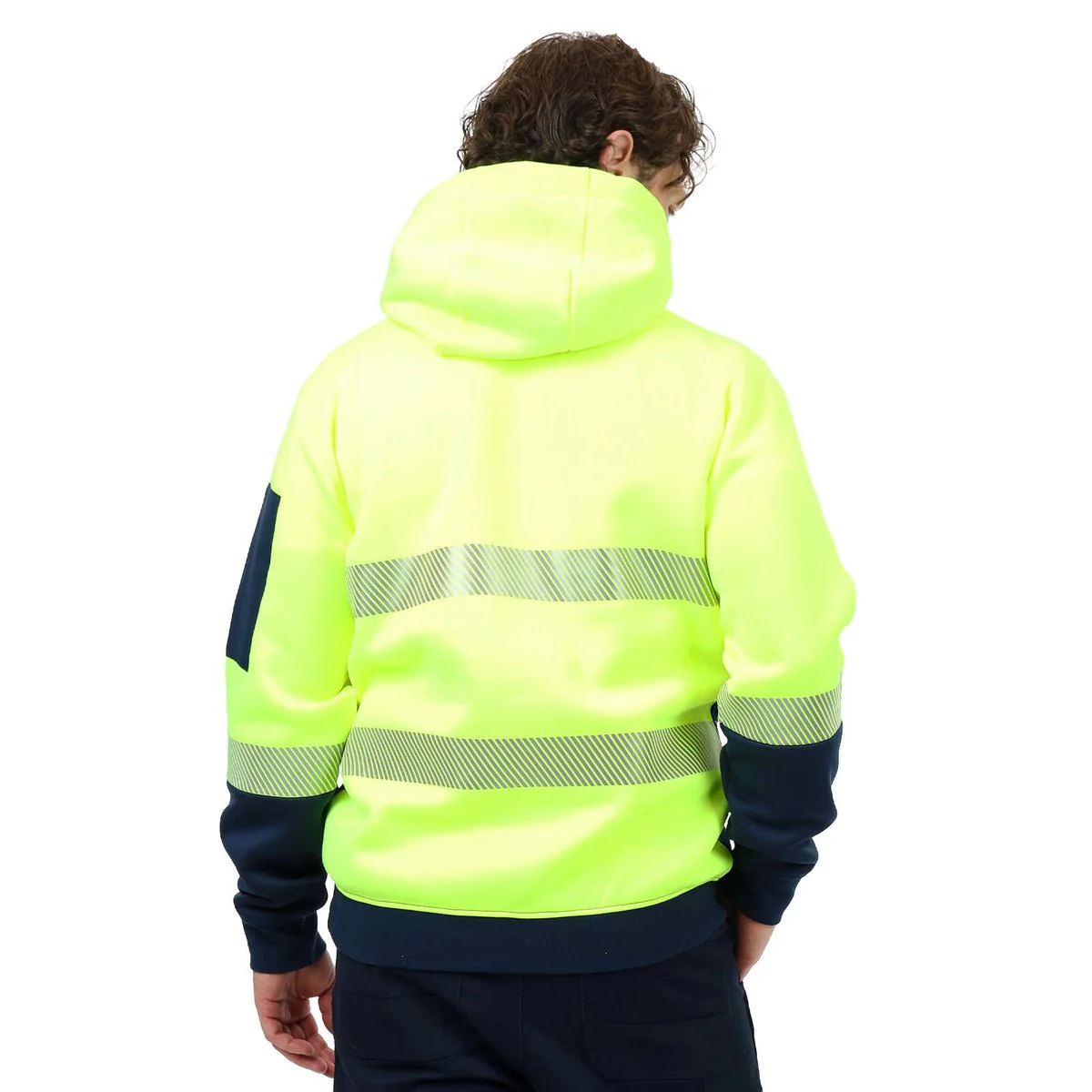 Citeco Yellow Hi Vis Taped Hoodie - XL - UPF 50+ - Reflective Tape - Image 5