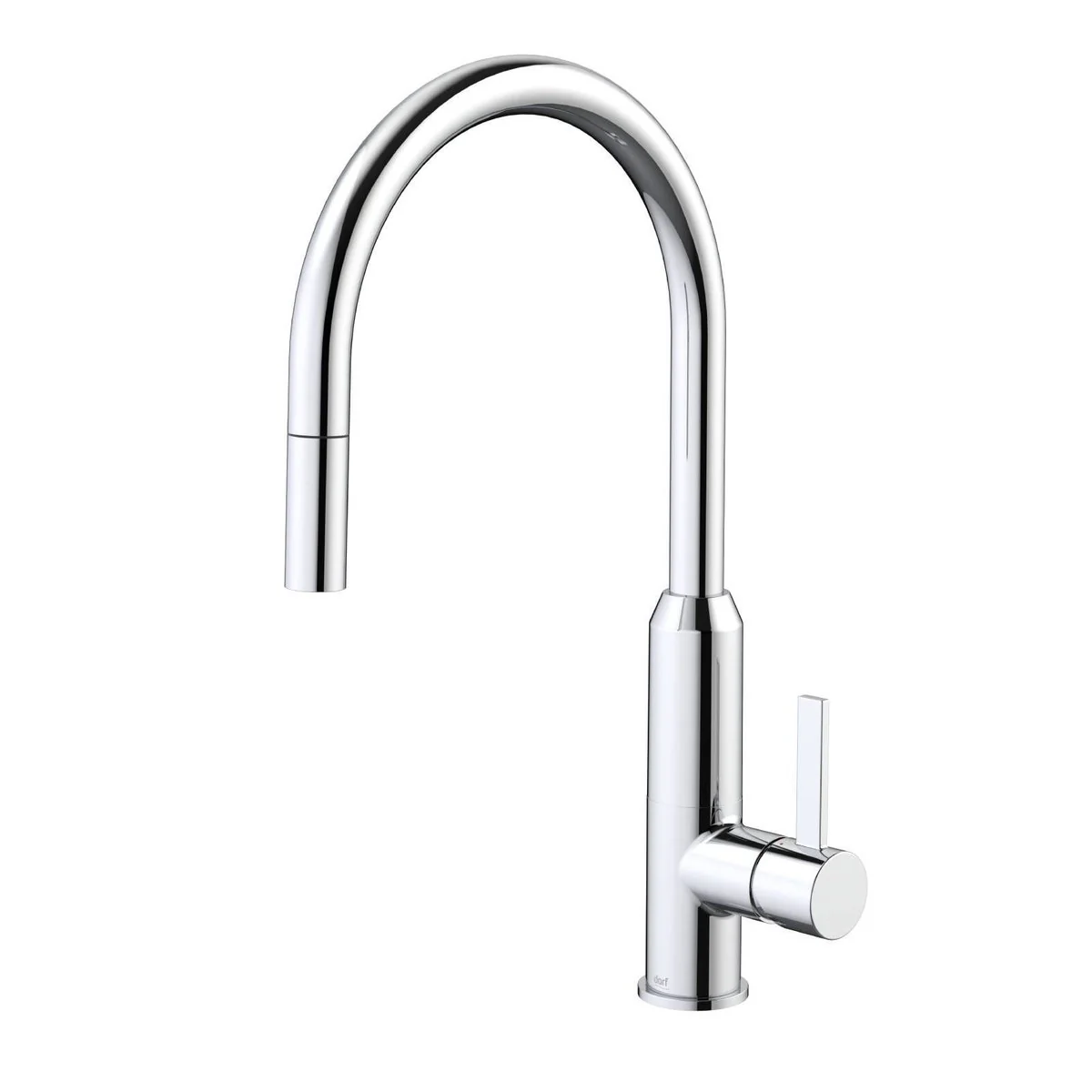 Clark Rated Chrome Lead Free Vixen Retractable Sink Mixer - 143mm x 455mm - Chrome Finish - Pull-Down Handpiece