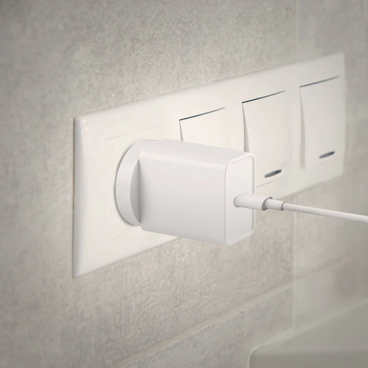 Click 20W USB-C Wall Charger - Compact Design - White - Efficient Charging - Image 3