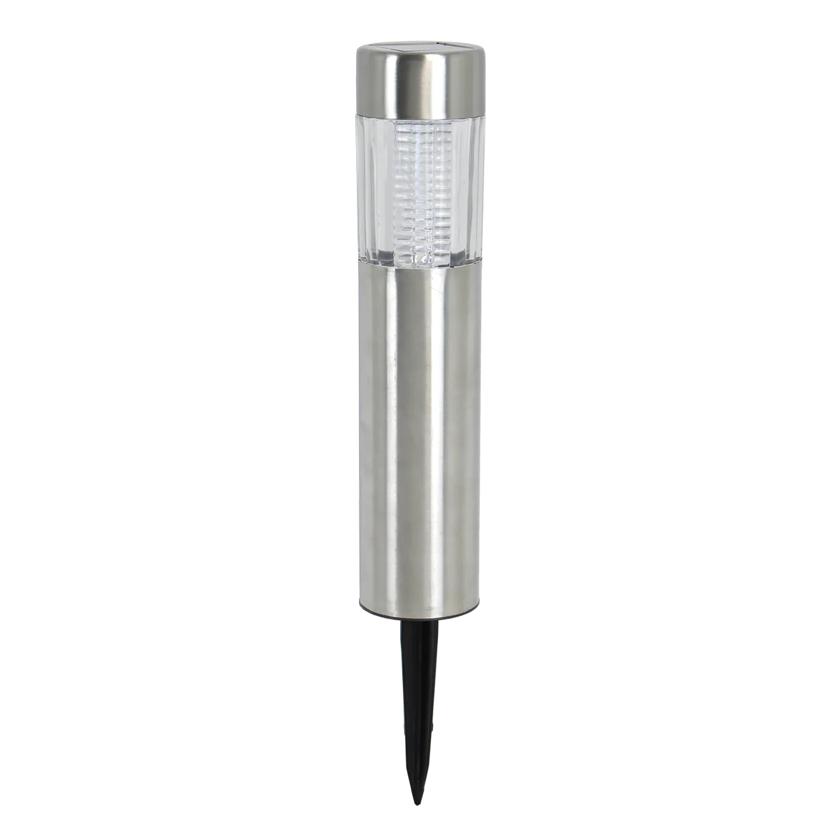 Click Aria Solar Bollard Light - 380mm - Stainless Steel - Outdoor Use