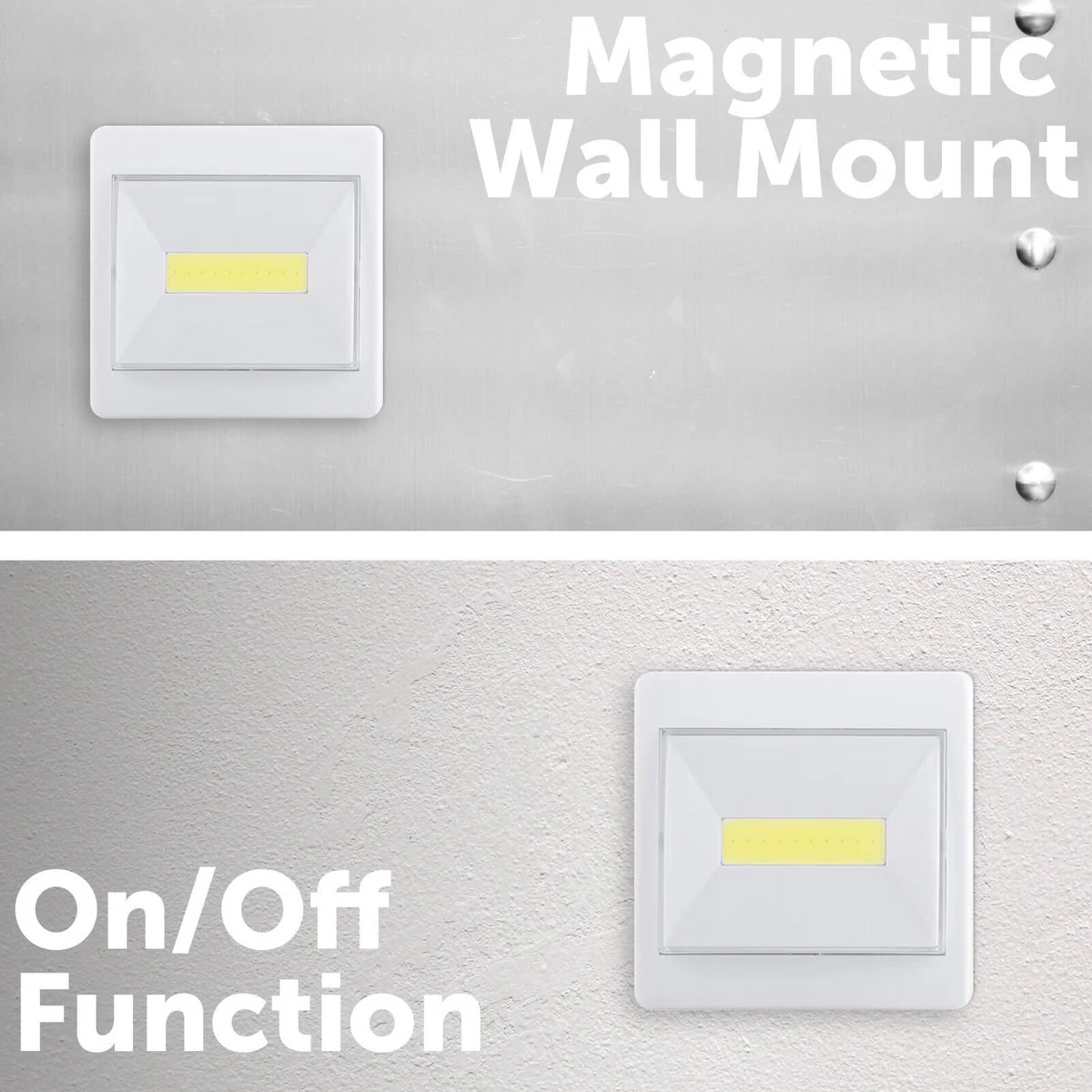 Click LED Light Switch - 100 Lumens - Compact White - Battery Powered - Image 3