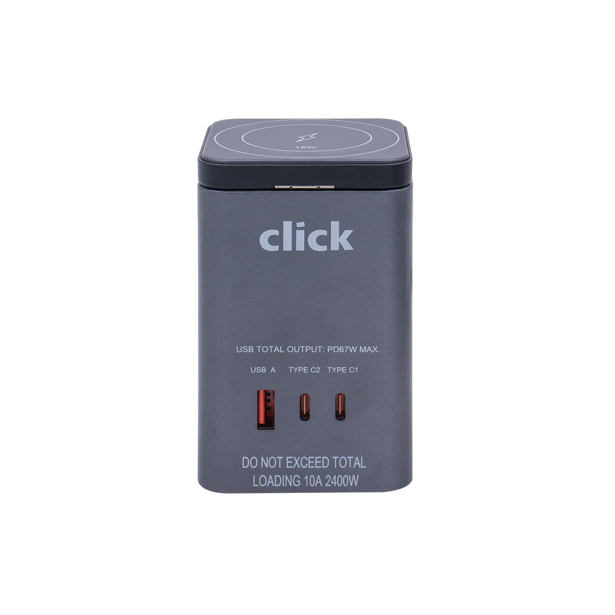 Click Power Station - PD67W USB Charger & 15W Wireless Charger - 63mm x 104mm - Efficient Multi-Device Charging - Image 3