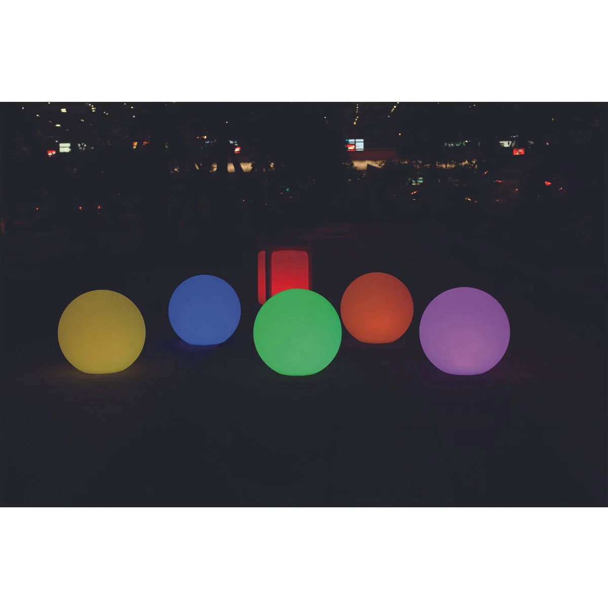 Click Solar Ball Light - 20cm - Outdoor - Automatic - Warm White & RGB - Image 5