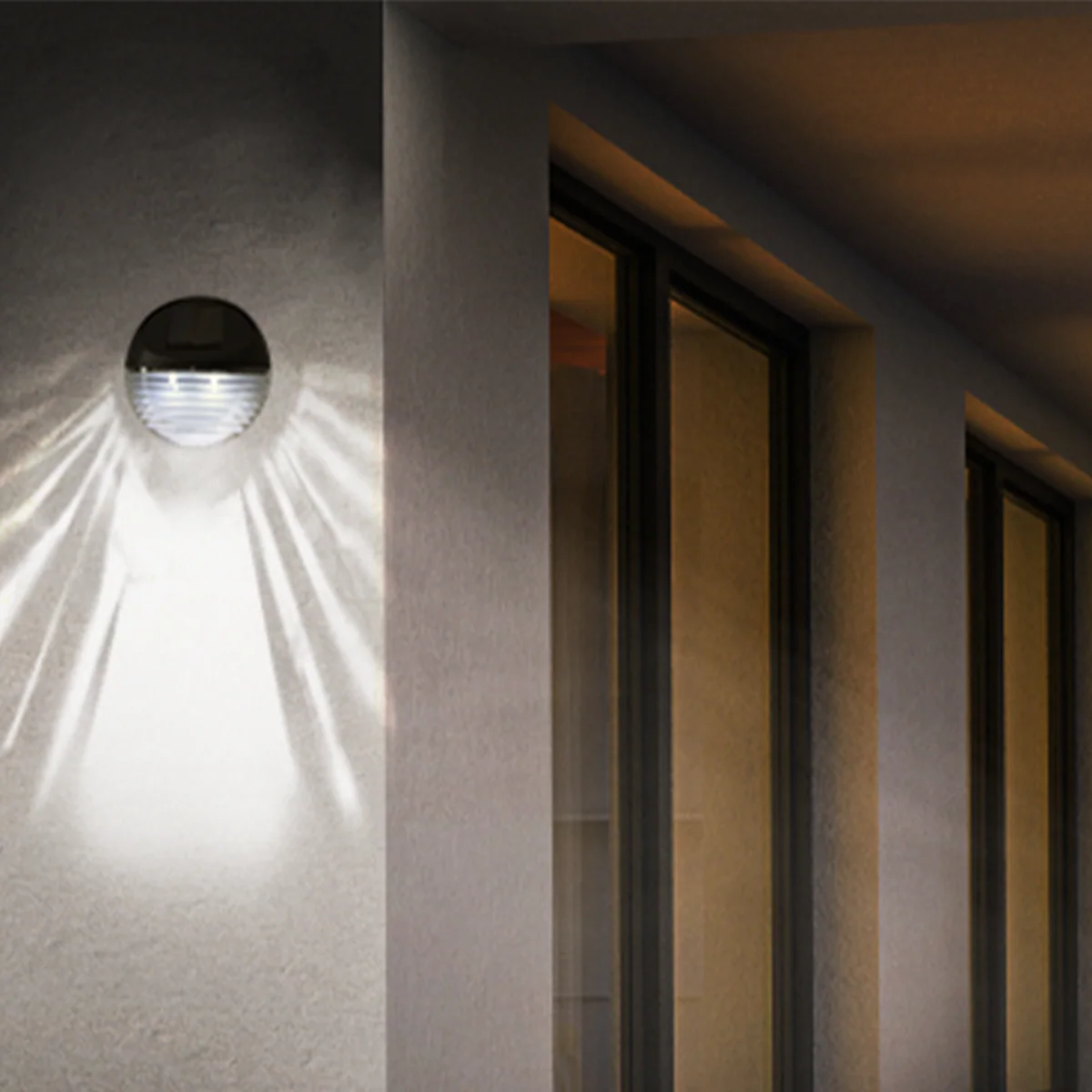 Click Taurus Solar LED Wall Light - 110mm - Plastic - Outdoor Use - Image 2
