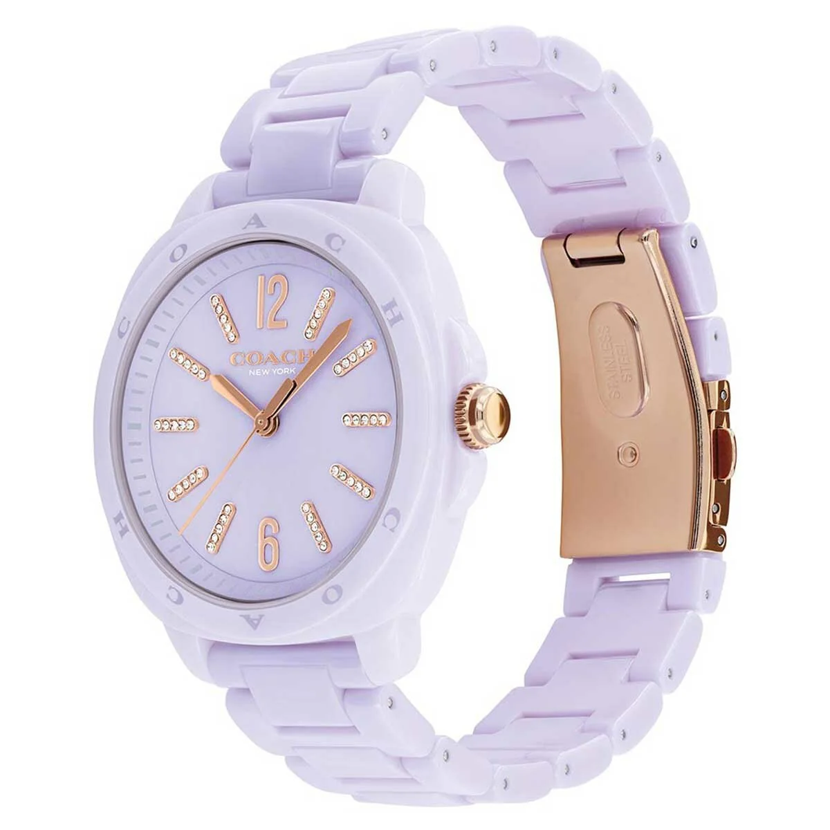 Coach Kitt 38mm Lavender Ceramic Women’s Quartz Watch 14504481 Stylish - Image 2