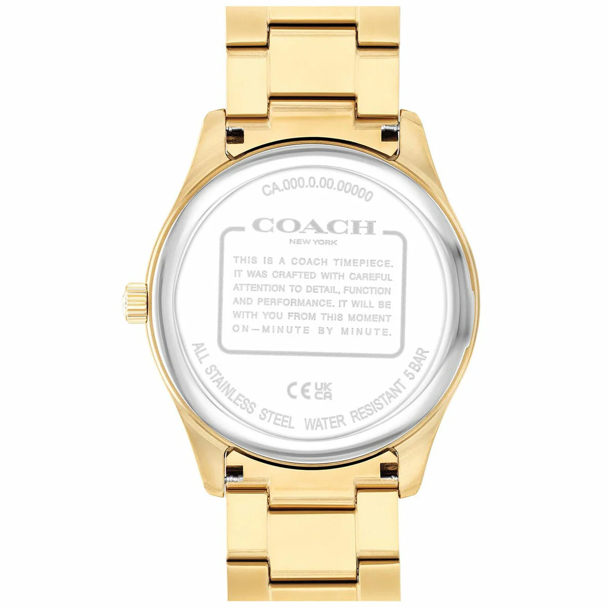 Coach Men’s Quartz Watch 14602753 Green Dial Gold Steel 41mm Stylish - Image 3