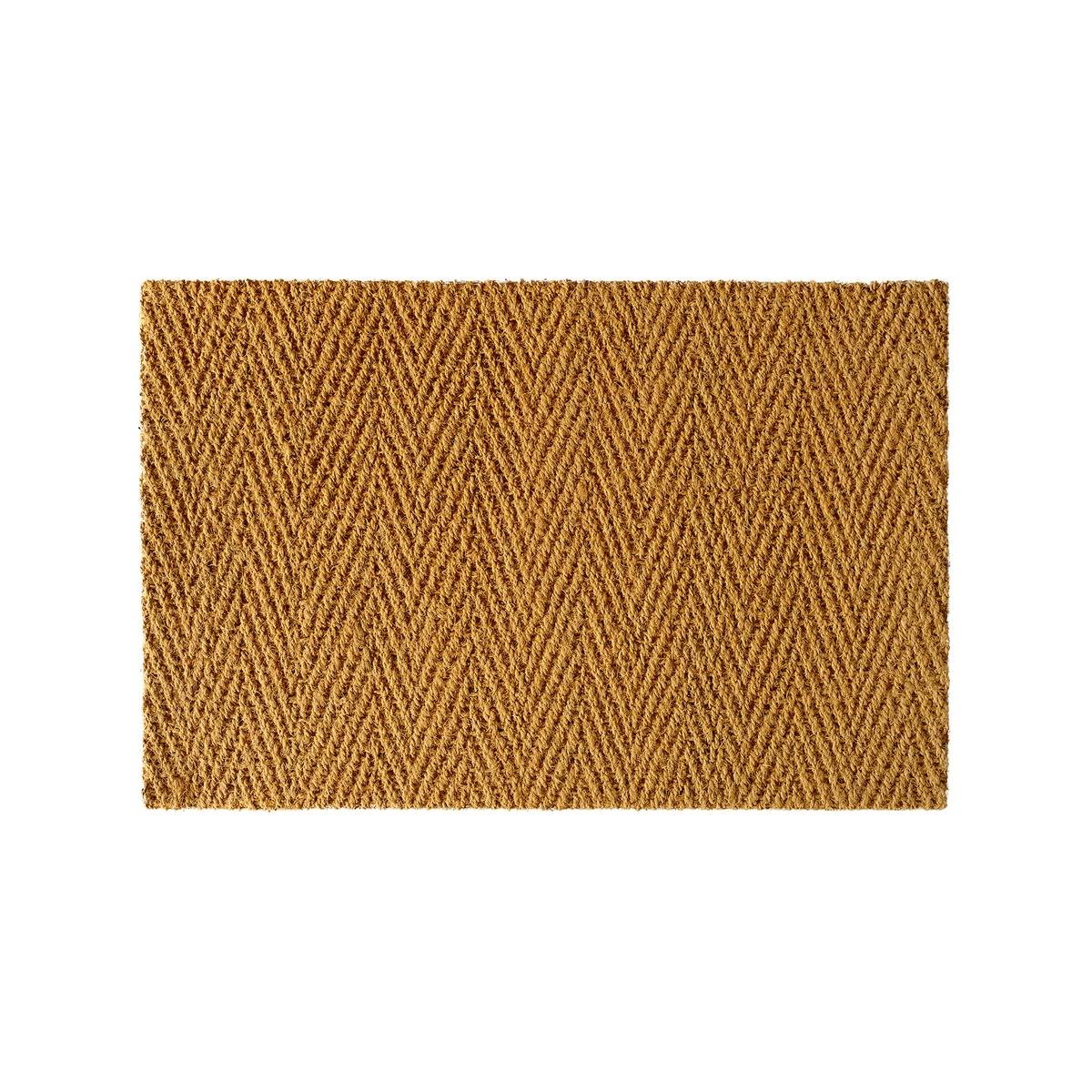 Coir Indoor Mat - Chevron Design - 60 x 90cm - Durable - Non-Slip
