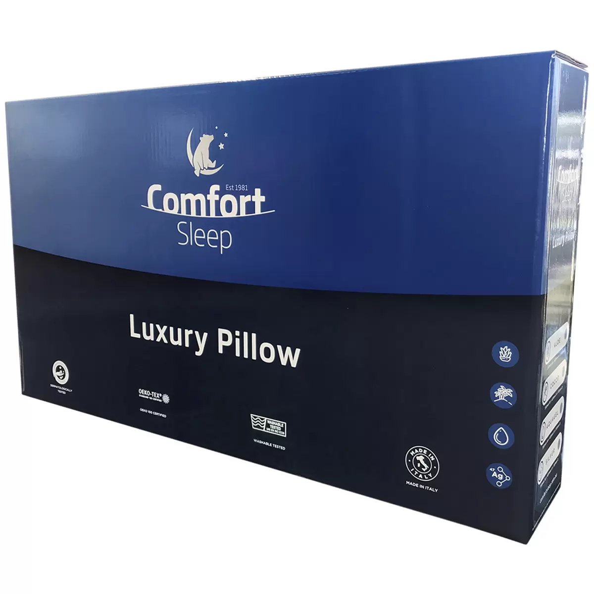 Comfort Sleep Aloe Vera Memory Foam Firm Pillow, Breathable - Image 2