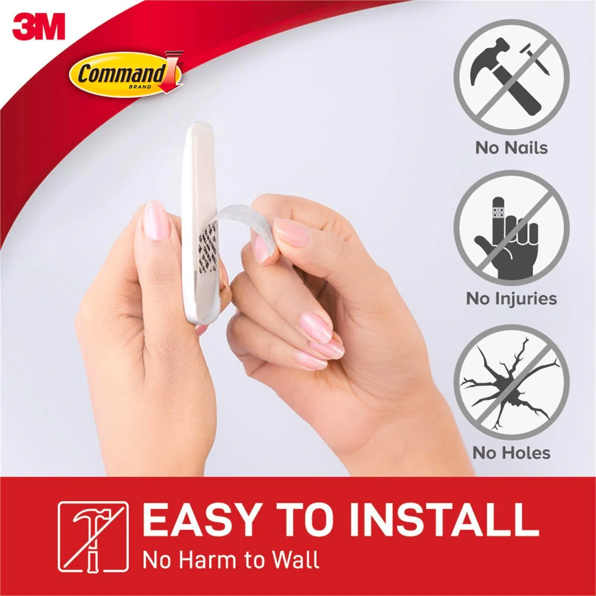 Command Adhesive Hooks - 22 Pack - White - Easy to Hang - Image 4