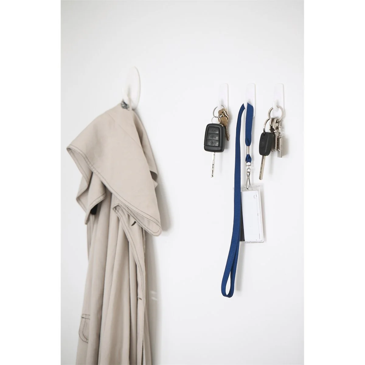 Command Small Adhesive Hooks - 8 Pack - Plastic - Damage-Free Hanging - Image 3
