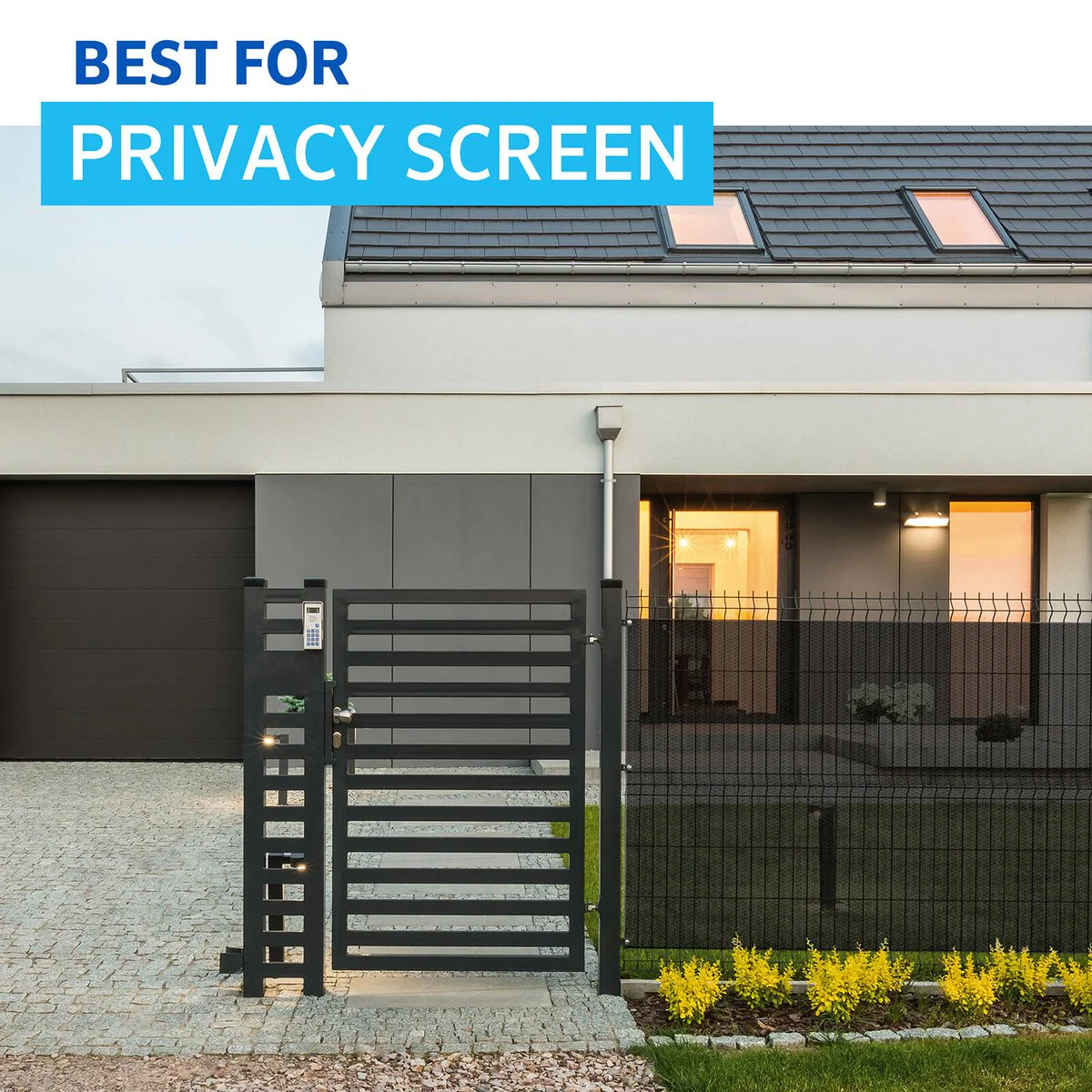 Coolaroo Heavy Duty Screening Shade Cloth - 1.83m x 1.83m - Graphite - 70% UV Block - Image 5