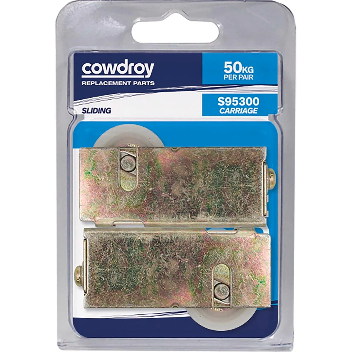 Cowdroy Sliding Door Track - 32mm - Nylon - Concave Wheel Assembly - 2 Pack