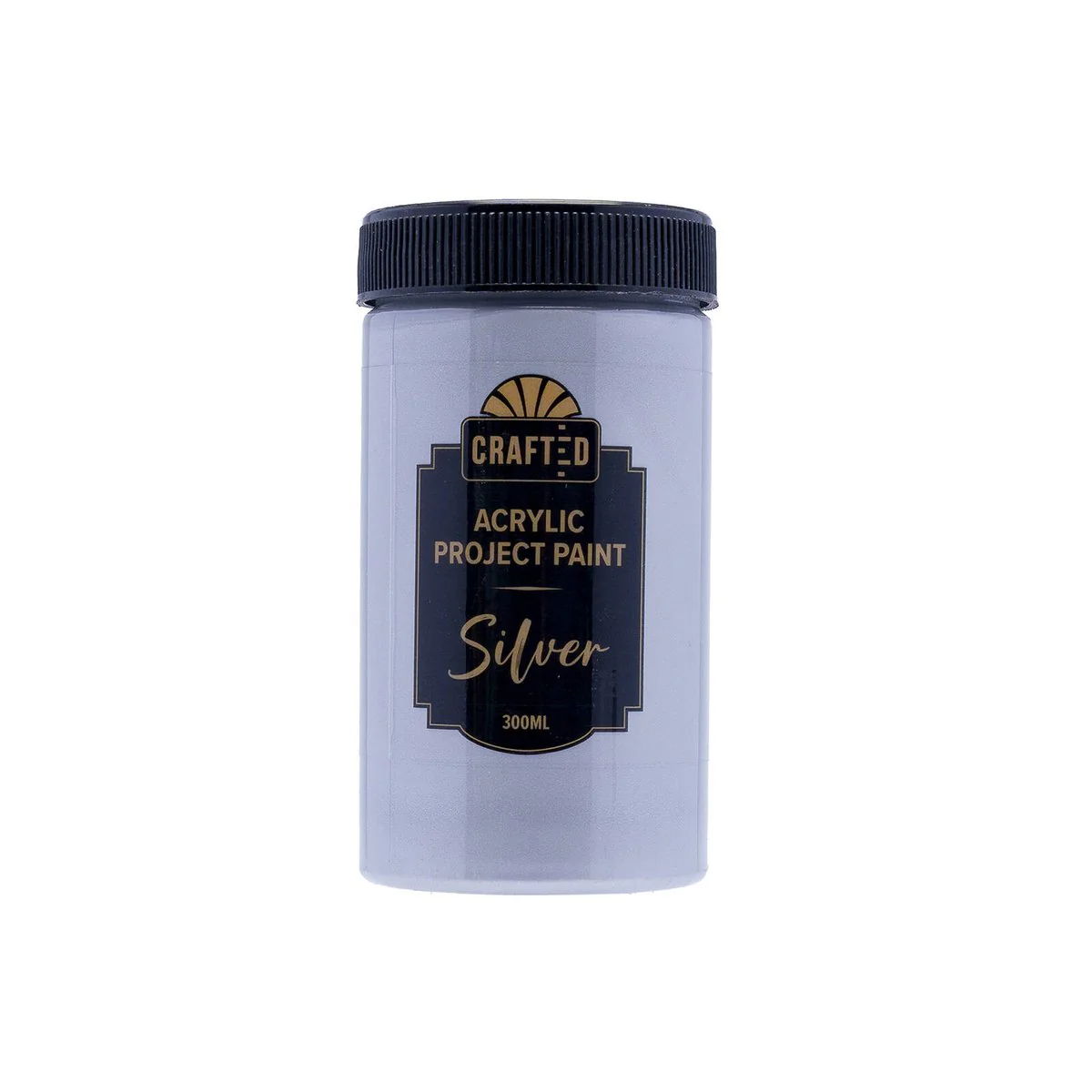 Crafted 300ml Silver Project Paint - Versatile for Wood, Paper, Ceramic