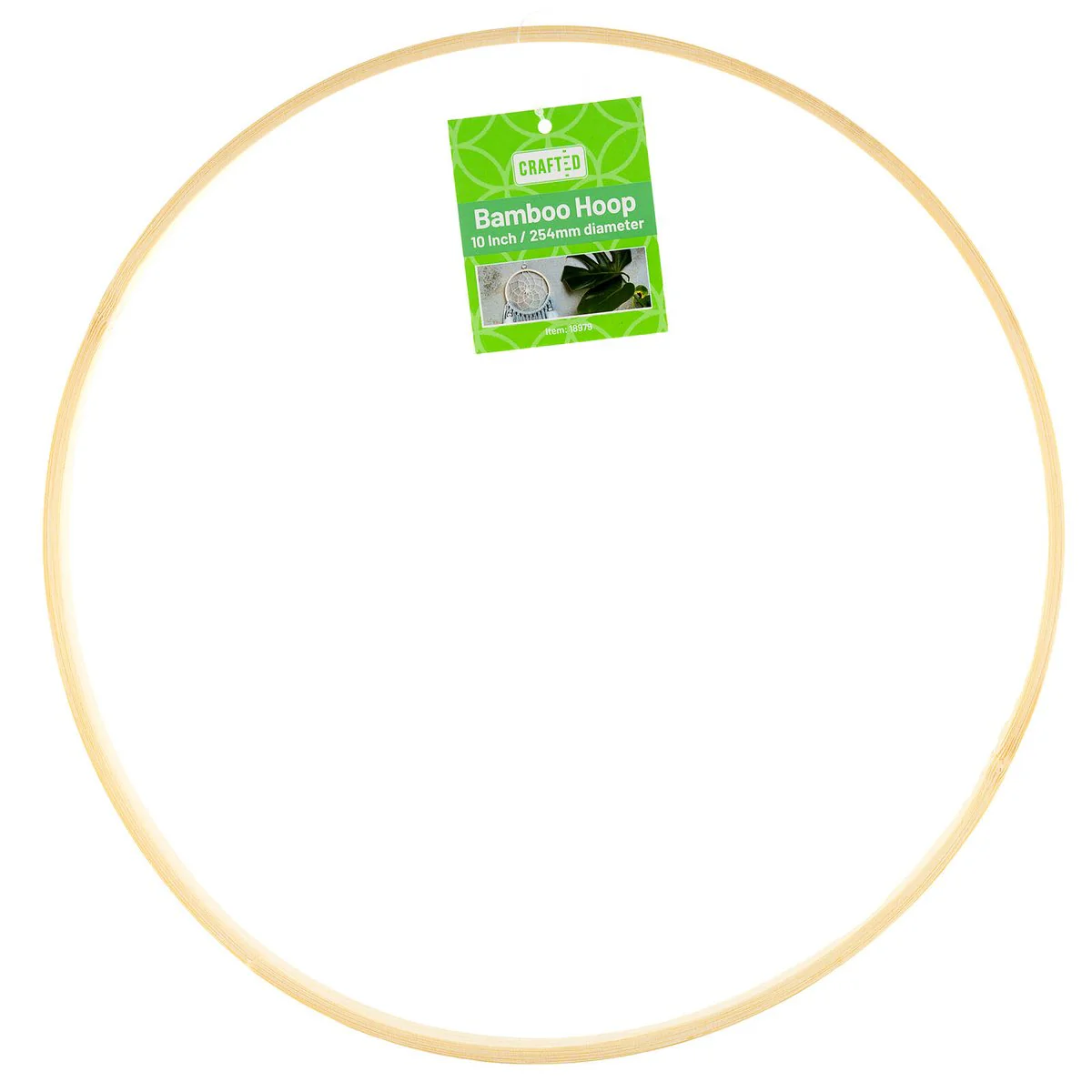 Crafted Bamboo Ring - 10 Inch - 254mm - Versatile for Crafts & Decor