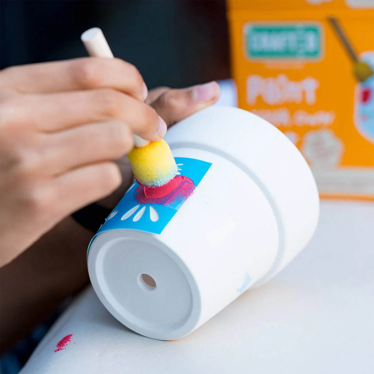 Crafted Paint Your Own Pot Kit - 6 Paint Pots - 170mm x 115mm x 98mm - Image 3