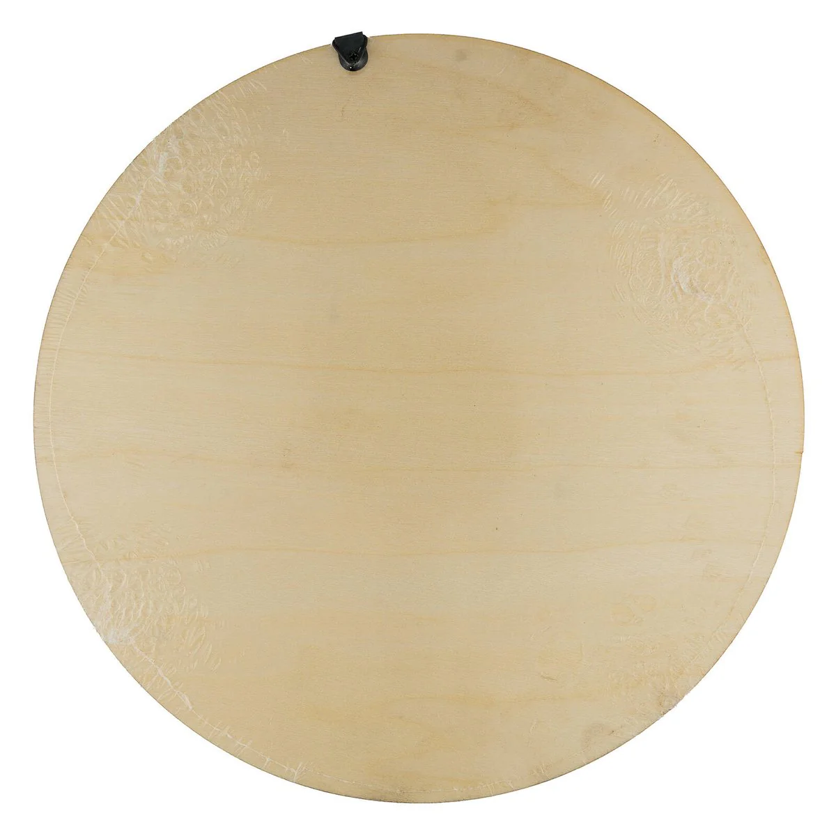 Crafted Small Round Mirror - 25cm - Plywood - Pre-Installed Hook - Image 2