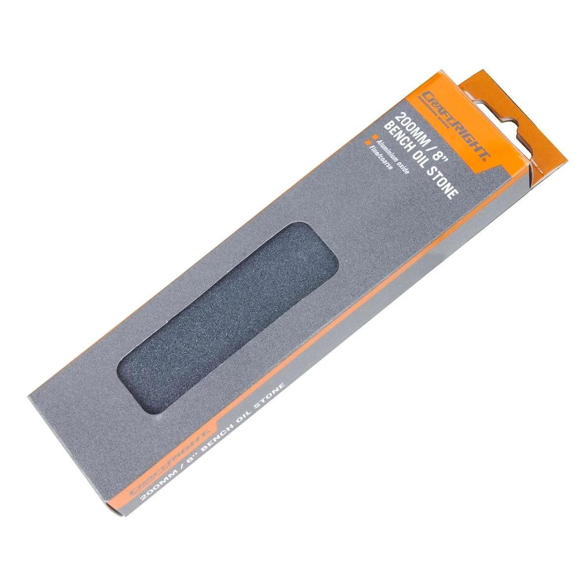 Craftright 200mm Bench Oil Stone Sharpening - Dual Grit Aluminium Oxide
