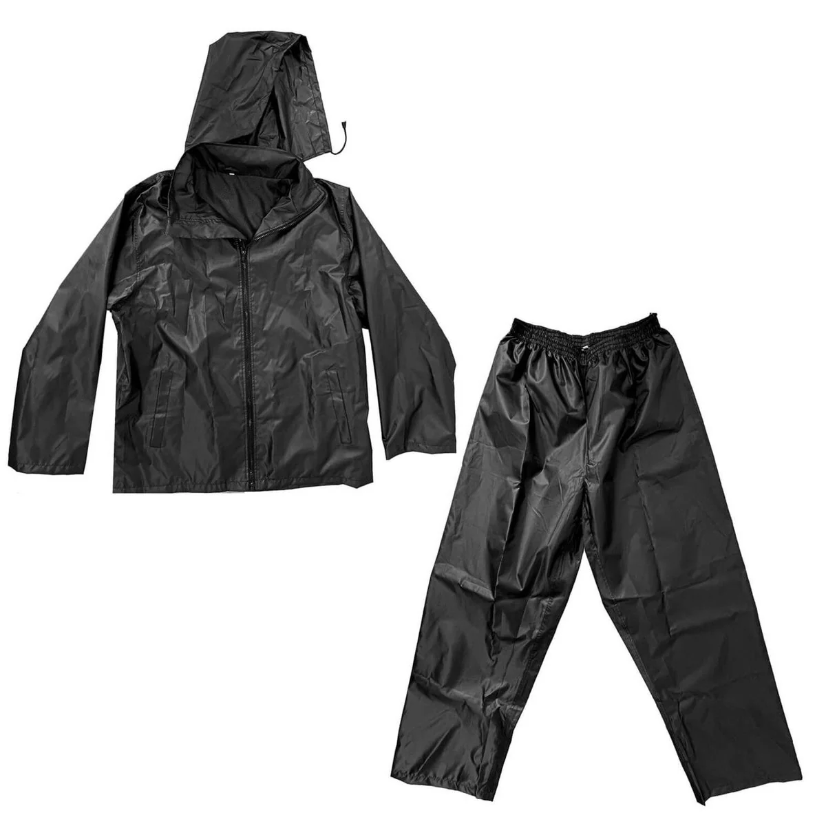 Craftright Black Rain Jacket Pants Set - M - 5000mm Waterproof - Lightweight