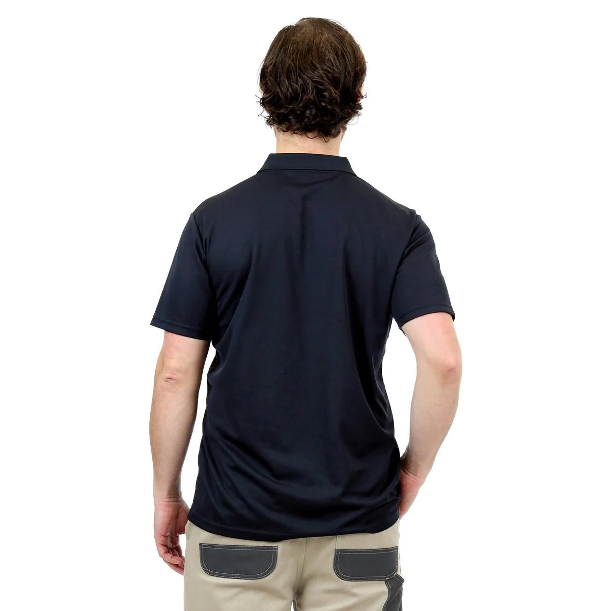 Craftright Black Short Sleeve Polo XL - Lightweight - Ribbed Collar - Pocket - Image 2
