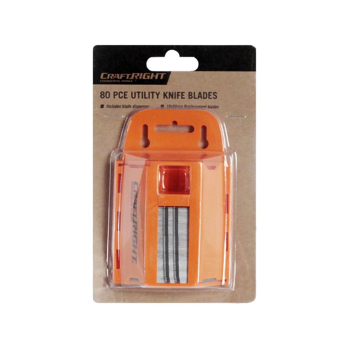 Craftright Knife Blade Set - 80 Pack - Carbon Steel - Wall Mountable - Image 2