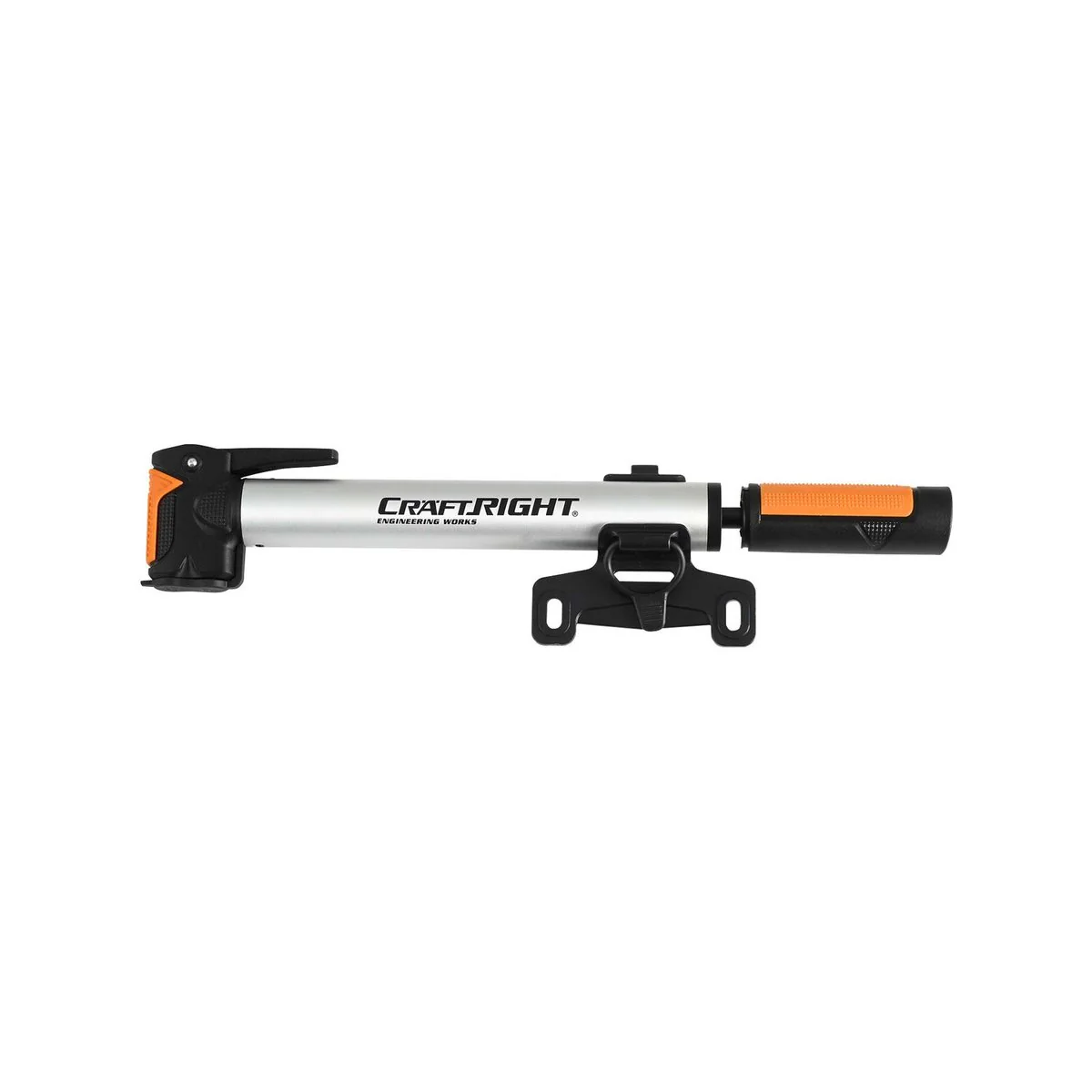 Craftright Mini Hand Pump - 418mm - Inflates Presta & Schrader Valves - 80psi - Image 3