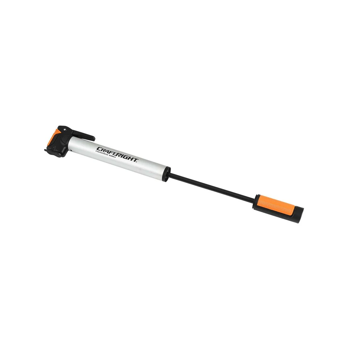 Craftright Mini Hand Pump - 418mm - Inflates Presta & Schrader Valves - 80psi - Image 4