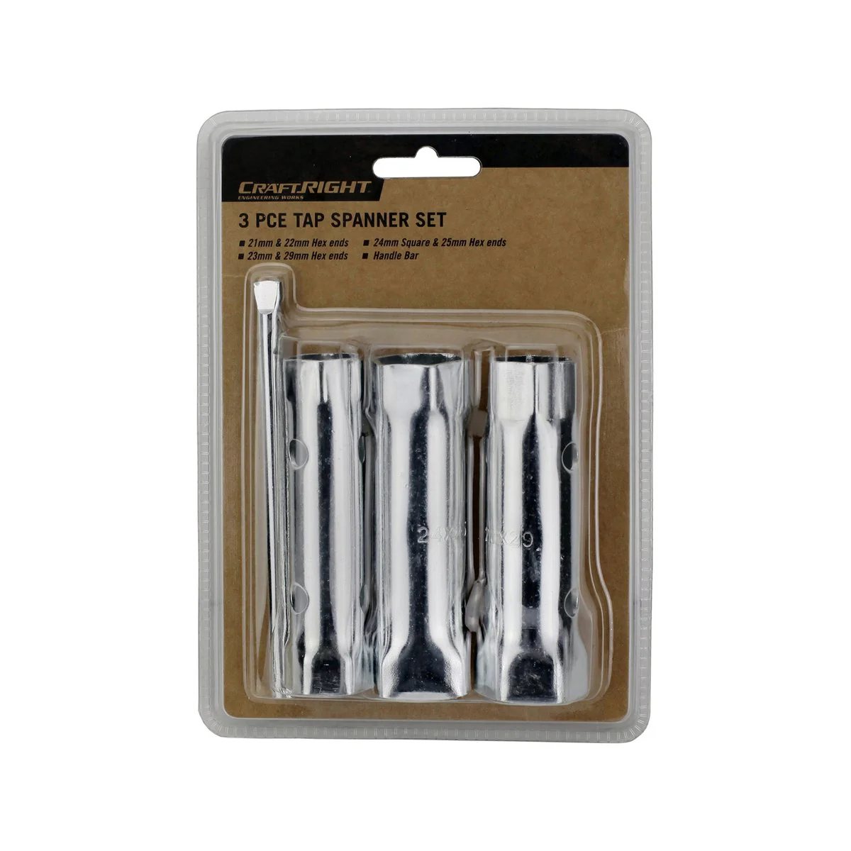 Craftright Tap Spanner Set - 3 Piece - Carbon Steel - Rust Resistant - Image 2