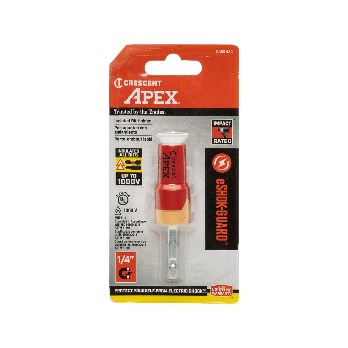 Crescent Eshok Guard Magnetic Isolated Bit Holder 1/4" x 3" - 1000V Protection - Image 2