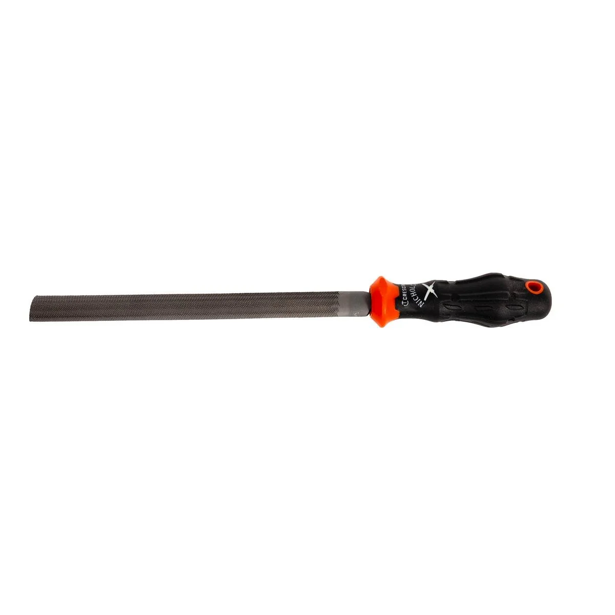Crescent Nicholson 200mm Half Round Bastard File - Steel - 2-Sided Design
