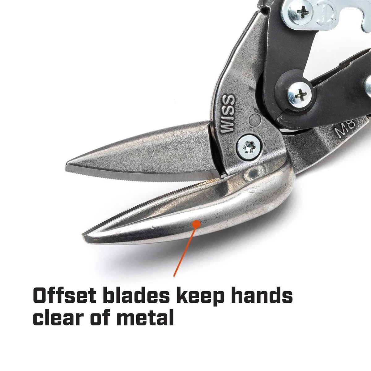 Crescent Wiss Straight Cut Snips - 250mm - Molybdenum Steel - Offset - Image 2